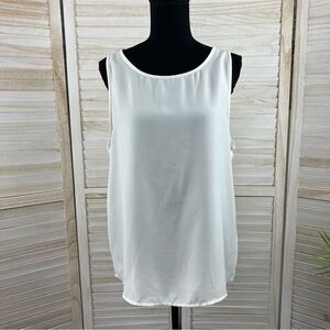 BB Dakota Ivory Split Back Tank Top Large